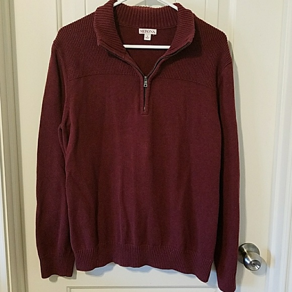 Merona Mens Half Zip Sweater 